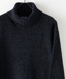 ふんわりもちもちのやみつきな触り 心地 ふわもち モール 畦編み タートルネック セーター  BLUE STANDARD ブルースタンダード