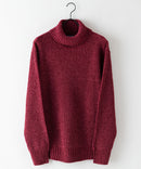 ふんわりもちもちのやみつきな触り 心地 ふわもち モール 畦編み タートルネック セーター  BLUE STANDARD ブルースタンダード