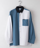 【UNIIT × RED CAP GIRL】 ナチュラルストレッチ バルーンスリーブ ルーズシルエット バック刺繍シャツ