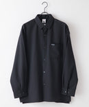 【UNIIT × RED CAP GIRL】 ナチュラルストレッチ バルーンスリーブ ルーズシルエット バック刺繍シャツ