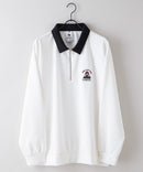 【UNIIT × RED CAP GIRL】 ワンポイント 襟配色 ダンボール ハーフジップ ポロ