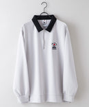 【UNIIT × RED CAP GIRL】 ワンポイント 襟配色 ダンボール ハーフジップ ポロ