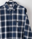 【UNIIT × RED CAP GIRL】 オンブレチェック ルーズシルエット バック刺繍シャツ コットン100%