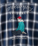 【UNIIT × RED CAP GIRL】 オンブレチェック ルーズシルエット バック刺繍シャツ コットン100%