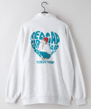 【UNIIT × RED CAP GIRL】 バックプリント 裏毛 ハーフジップ