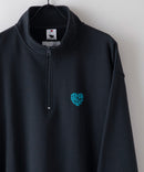 【UNIIT × RED CAP GIRL】 バックプリント 裏毛 ハーフジップ