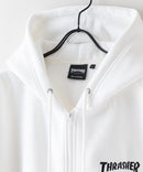 THRASHER スラッシャー 裏起毛 胸刺繍 フード刺繍 フルジップフーディー ジップパーカー