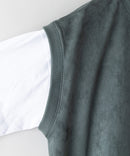 【(What it isNt)ART BY MARKGONZALES / (ワットイットイズント) アートバイマークゴンザレス】 スエードタッチベスト ロンT リアルレイヤード 2枚セット