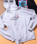 【(What it isNt)ART BY MARKGONZALES / (ワットイットイズント) アートバイマークゴンザレス】703号室コラボのBIGシルエットプリントプルパーカー zo