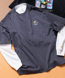 【(What it isNt)ART BY MARKGONZALES / (ワットイットイズント)アートバイマークゴンザレス】 リアル レイヤード ロンT  半袖T ロンT 2枚セット ユニセックス