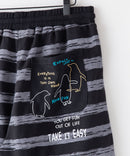ペンギン プリント ミニ 裏毛 ショート パンツ さらさら BLUE STANDARD ブルースタンダード