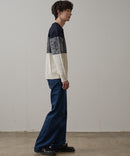 マシン ウォッシャブル  アンチ ピリング 軽量 アラン柄 クルーセーター イージーケア BLUE STANDARD ブルースタンダード