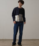 マシン ウォッシャブル アンチ ピリング 軽量 切り替え デザイン セーター イージーケア BLUE STANDARD ブルースタンダード