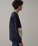 マシン ウォッシャブル アンチ ピリング 軽量 切り替え デザイン セーター イージーケア BLUE STANDARD ブルースタンダード