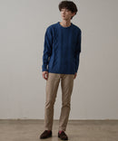 マシン ウォッシャブル  アンチ ピリング 軽量 アラン柄 クルーセーター イージーケア BLUE STANDARD ブルースタンダード