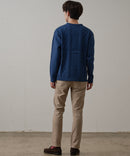 マシン ウォッシャブル  アンチ ピリング 軽量 アラン柄 クルーセーター イージーケア BLUE STANDARD ブルースタンダード