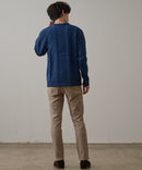 マシン ウォッシャブル  アンチ ピリング 軽量 アラン柄 クルーセーター イージーケア BLUE STANDARD ブルースタンダード