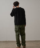 マシン ウォッシャブル  アンチ ピリング 軽量 アラン柄 クルーセーター イージーケア BLUE STANDARD ブルースタンダード