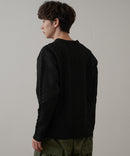 マシン ウォッシャブル  アンチ ピリング 軽量 アラン柄 クルーセーター イージーケア BLUE STANDARD ブルースタンダード