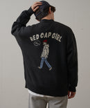 【UNIIT × RED CAP GIRL】 バック イラスト ジャガード ニット Vネック カーディガン
