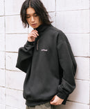 【BEN DAVIS/ベンデイビス】ワンポイントキモウハーフジップ ヘビーウェイトスウェット ワンポイント刺繍 裏起毛