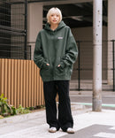 【BEN DAVIS/ベンデイビス】ワンポイントキモウフーディー ヘビーウェイトスウェット ワンポイント刺繍 裏起毛 プルオーバーパーカー