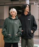 【BEN DAVIS/ベンデイビス】ワンポイントキモウフーディー ヘビーウェイトスウェット ワンポイント刺繍 裏起毛 プルオーバーパーカー