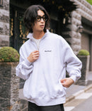 【BEN DAVIS/ベンデイビス】ワンポイントキモウハーフジップ ヘビーウェイトスウェット ワンポイント刺繍 裏起毛