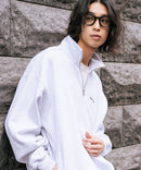 【BEN DAVIS/ベンデイビス】ワンポイントキモウハーフジップ ヘビーウェイトスウェット ワンポイント刺繍 裏起毛