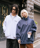 【BEN DAVIS/ベンデイビス】ワンポイントキモウハーフジップ ヘビーウェイトスウェット ワンポイント刺繍 裏起毛