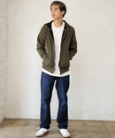 裏ボア フルジップ パーカー ふんわり あたたかい 厚手 防寒 部屋着 秋冬