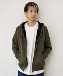 裏ボア フルジップ パーカー ふんわり あたたかい 厚手 防寒 部屋着 秋冬