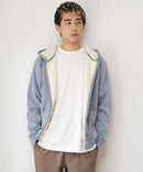 裏ボア フルジップ パーカー ふんわり あたたかい 厚手 防寒 部屋着 秋冬