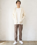 裏ボア フルジップ パーカー ふんわり あたたかい 厚手 防寒 部屋着 秋冬