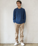 ふんわり もちもちのやみつきな触り心地 ふわもちモール 畦編み クルー ネックセーター BLUE STANDARD ブルースタンダード