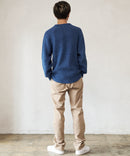 ふんわり もちもちのやみつきな触り心地 ふわもちモール 畦編み クルー ネックセーター BLUE STANDARD ブルースタンダード