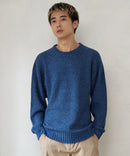 ふんわり もちもちのやみつきな触り心地 ふわもちモール 畦編み クルー ネックセーター BLUE STANDARD ブルースタンダード