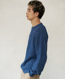 ふんわり もちもちのやみつきな触り心地 ふわもちモール 畦編み クルー ネックセーター BLUE STANDARD ブルースタンダード