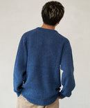 ふんわり もちもちのやみつきな触り心地 ふわもちモール 畦編み クルー ネックセーター BLUE STANDARD ブルースタンダード