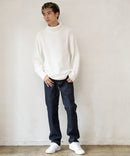 ふんわりもちもちのやみつきな触り 心地 ふわもち モール 畦編み タートルネック セーター  BLUE STANDARD ブルースタンダード