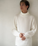 ふんわりもちもちのやみつきな触り 心地 ふわもち モール 畦編み タートルネック セーター  BLUE STANDARD ブルースタンダード