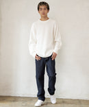 ふんわり もちもちのやみつきな触り心地 ふわもちモール 畦編み クルー ネックセーター BLUE STANDARD ブルースタンダード