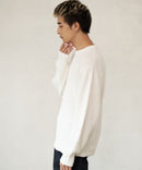 ふんわり もちもちのやみつきな触り心地 ふわもちモール 畦編み クルー ネックセーター BLUE STANDARD ブルースタンダード