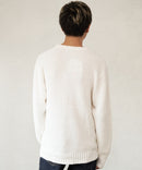 ふんわり もちもちのやみつきな触り心地 ふわもちモール 畦編み クルー ネックセーター BLUE STANDARD ブルースタンダード