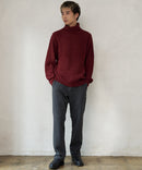 ふんわりもちもちのやみつきな触り 心地 ふわもち モール 畦編み タートルネック セーター  BLUE STANDARD ブルースタンダード