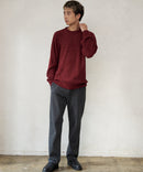 ふんわり もちもちのやみつきな触り心地 ふわもちモール 畦編み クルー ネックセーター BLUE STANDARD ブルースタンダード