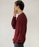 ふんわり もちもちのやみつきな触り心地 ふわもちモール 畦編み クルー ネックセーター BLUE STANDARD ブルースタンダード