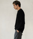 ふんわり もちもちのやみつきな触り心地 ふわもちモール 畦編み クルー ネックセーター BLUE STANDARD ブルースタンダード