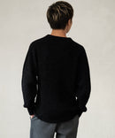 ふんわり もちもちのやみつきな触り心地 ふわもちモール 畦編み クルー ネックセーター BLUE STANDARD ブルースタンダード