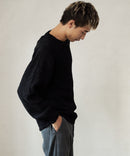 ふんわり もちもちのやみつきな触り心地 ふわもちモール 畦編み クルー ネックセーター BLUE STANDARD ブルースタンダード